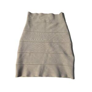 BCBGMAXAZRIA Gray Bandage Mini Skirt High Waisted Stretch Bodycon Size XS